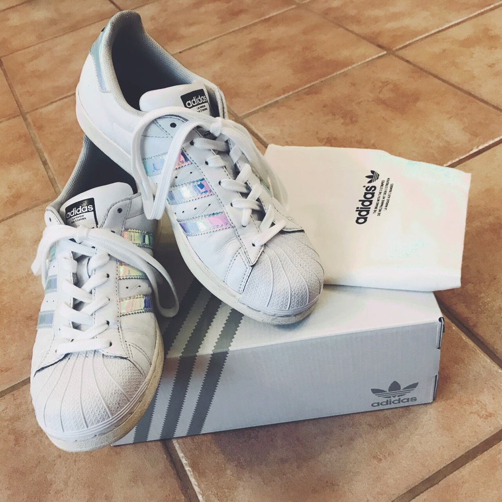 Adidas Iridescent Superstars Size 9.5